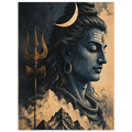 Shiva portrait with crescent moon, trident and Himalayan mountains by SHUBHNAM